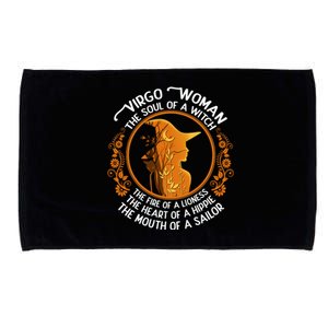 Virgo The Soul Of A Witch Zodiac Sign Birthday Gift Microfiber Hand Towel