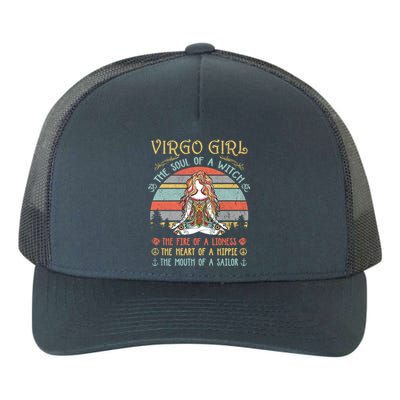 Virgo The Soul Of A Witch Vintage Birthday Gift Yupoong Adult 5-Panel Trucker Hat