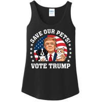 Vote Trump Save Our Pets Cats Dogs 2024 Make Pets Safe Again Ladies Essential Tank