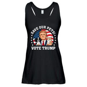 Vote Trump Save Our Pets Cats Dogs 2024 Make Pets Safe Again Ladies Essential Flowy Tank