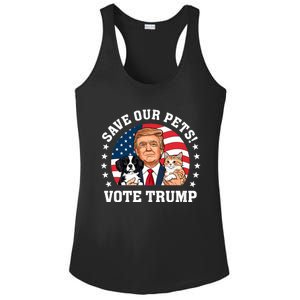 Vote Trump Save Our Pets Cats Dogs 2024 Make Pets Safe Again Ladies PosiCharge Competitor Racerback Tank