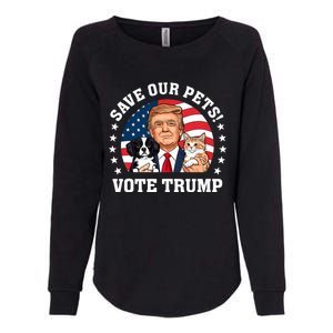 Vote Trump Save Our Pets Cats Dogs 2024 Make Pets Safe Again Womens California Wash Sweatshirt