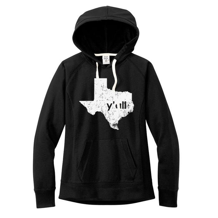 Vintage Texas State Of Texas YAll Tx State Funny Texas Women's Fleece Hoodie