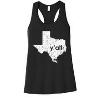 Vintage Texas State Of Texas YAll Tx State Funny Texas Women's Racerback Tank