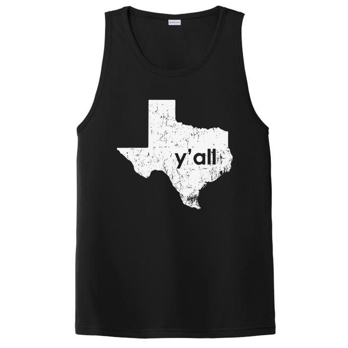 Vintage Texas State Of Texas YAll Tx State Funny Texas PosiCharge Competitor Tank