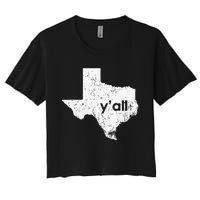 Vintage Texas State Of Texas YAll Tx State Funny Texas Women's Crop Top Tee