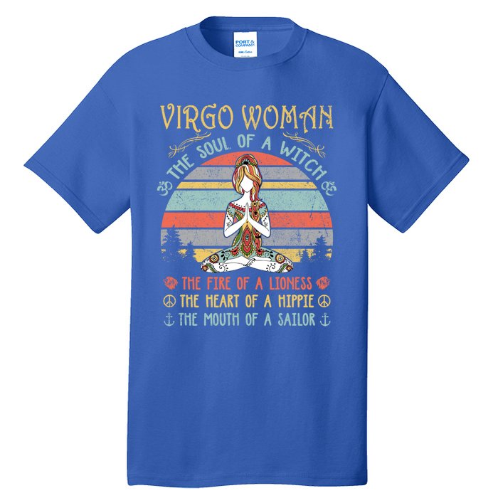 Virgo The Soul Of A Witch Vintage Birthday Gift Tall T-Shirt