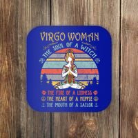 Virgo The Soul Of A Witch Vintage Birthday Gift Coaster