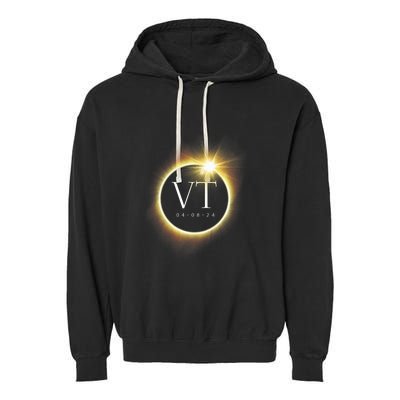 Vt Total Solar Eclipse 2024 Garment-Dyed Fleece Hoodie