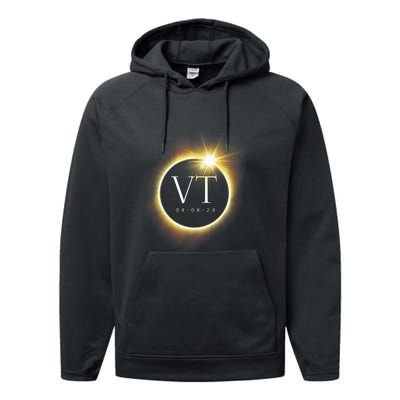 Vt Total Solar Eclipse 2024 Performance Fleece Hoodie