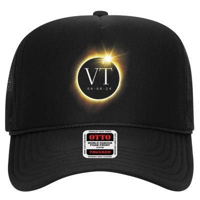 Vt Total Solar Eclipse 2024 High Crown Mesh Back Trucker Hat