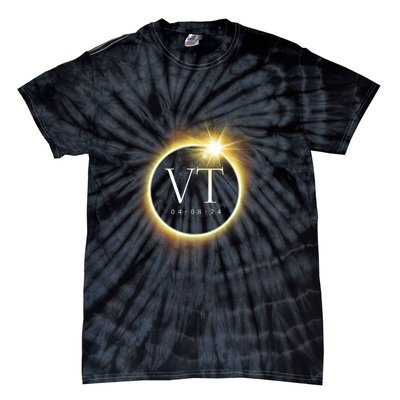 Vt Total Solar Eclipse 2024 Tie-Dye T-Shirt