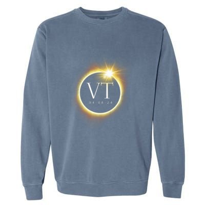 Vt Total Solar Eclipse 2024 Garment-Dyed Sweatshirt