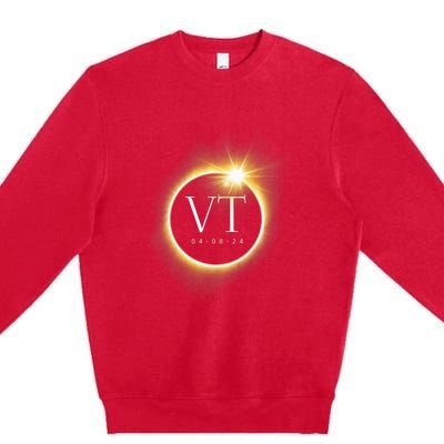 Vt Total Solar Eclipse 2024 Premium Crewneck Sweatshirt