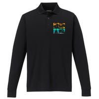 Vintage Trains Steam Locomotive Railroad Performance Long Sleeve Polo