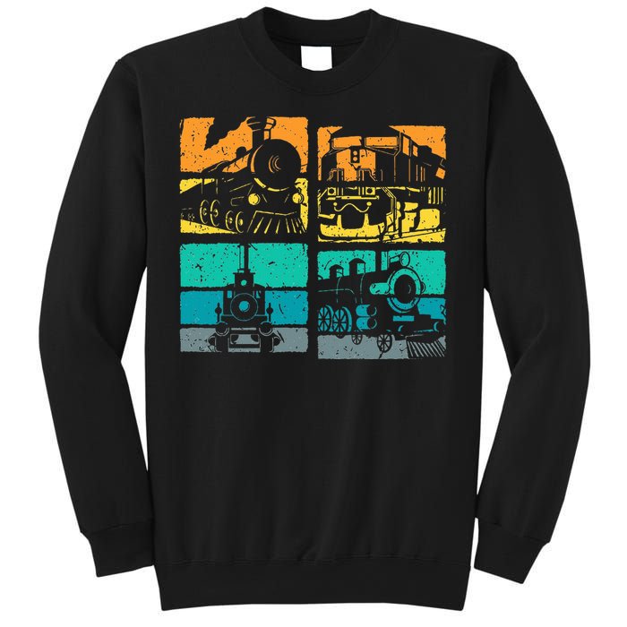 Vintage Trains Steam Locomotive Railroad Sweatshirt