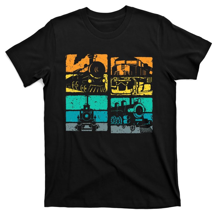 Vintage Trains Steam Locomotive Railroad T-Shirt