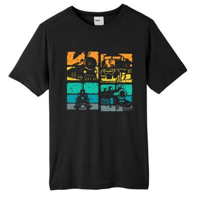 Vintage Trains Steam Locomotive Railroad Tall Fusion ChromaSoft Performance T-Shirt