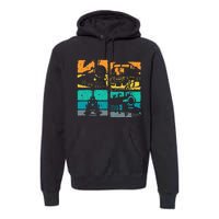 Vintage Trains Steam Locomotive Railroad Premium Hoodie