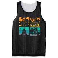 Vintage Trains Steam Locomotive Railroad Mesh Reversible Basketball Jersey Tank