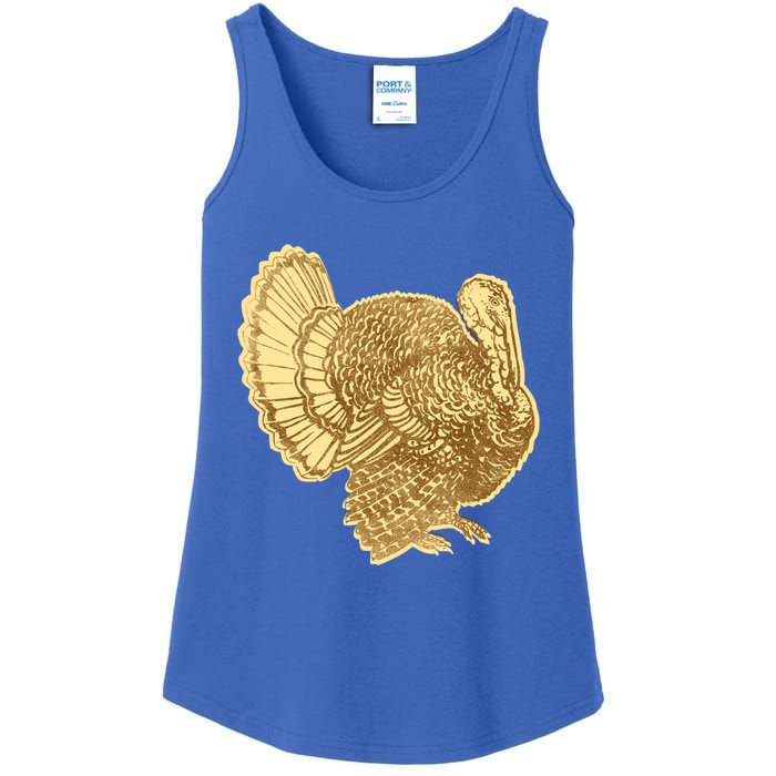 Vintage Thanksgiving Turkey Gift Ladies Essential Tank