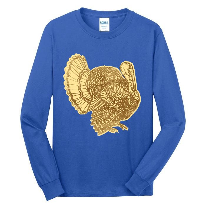 Vintage Thanksgiving Turkey Gift Tall Long Sleeve T-Shirt