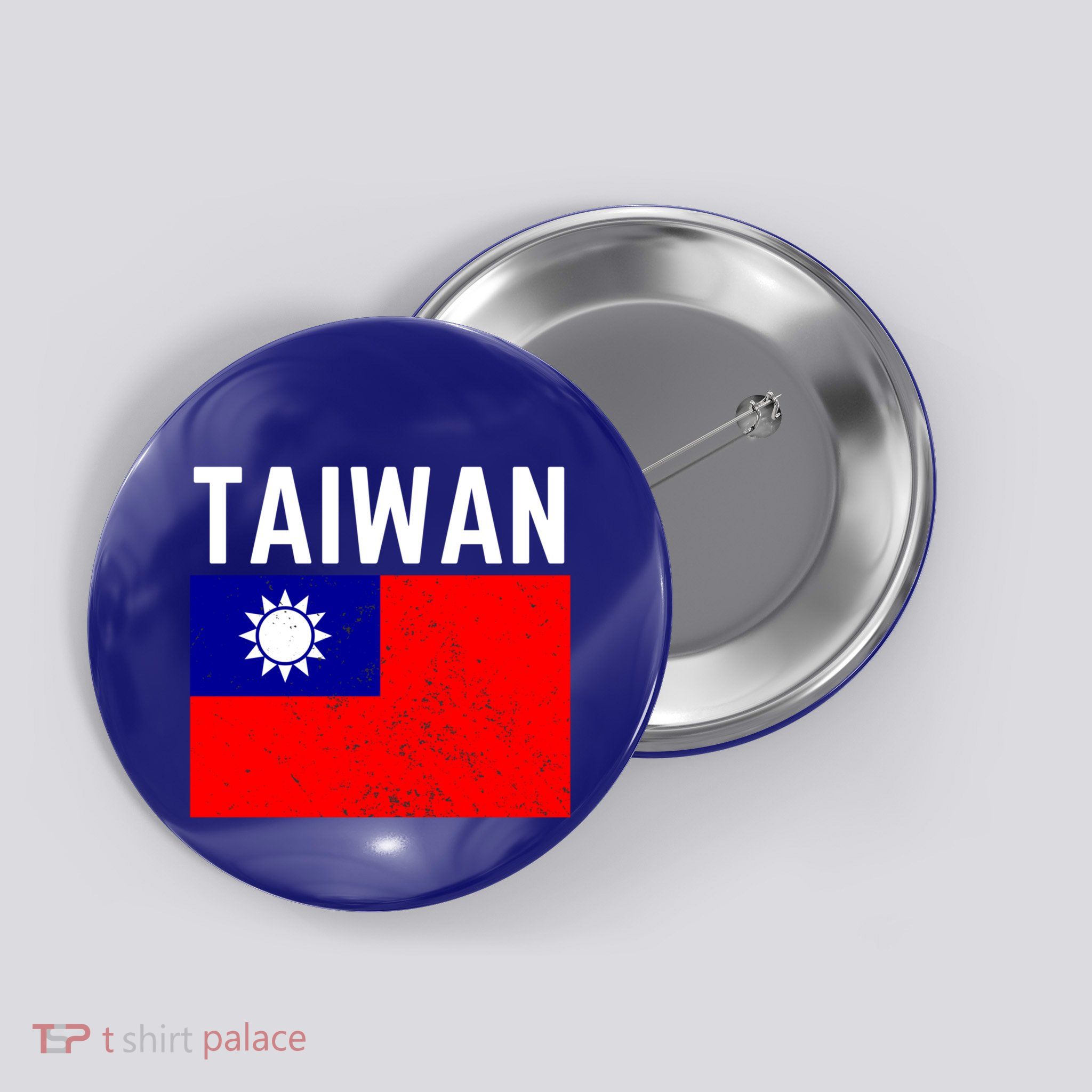 Vintage Taiwan Taiwanese Flag Pride Gift Funny Gift Button