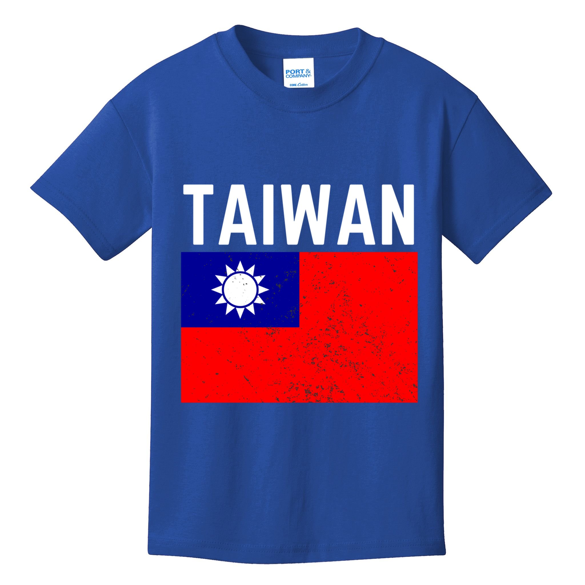 Vintage Taiwan Taiwanese Flag Pride Gift Funny Gift Kids T-Shirt