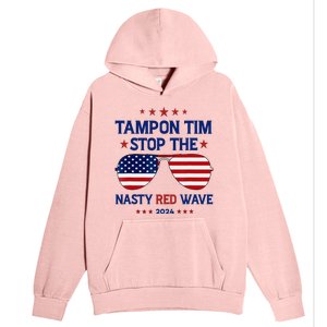 Vote Tampon Tim Will Stop The Red Wave American Flag 2024 Urban Pullover Hoodie