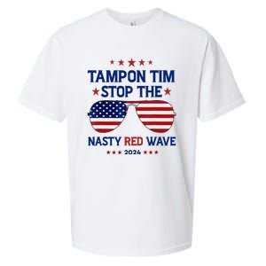 Vote Tampon Tim Will Stop The Red Wave American Flag 2024 Sueded Cloud Jersey T-Shirt