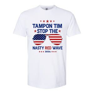 Vote Tampon Tim Will Stop The Red Wave American Flag 2024 Softstyle CVC T-Shirt