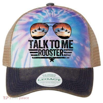Vintage Talk To Me Rooster Glasses Retro Mens Women Legacy Tie Dye Trucker Hat