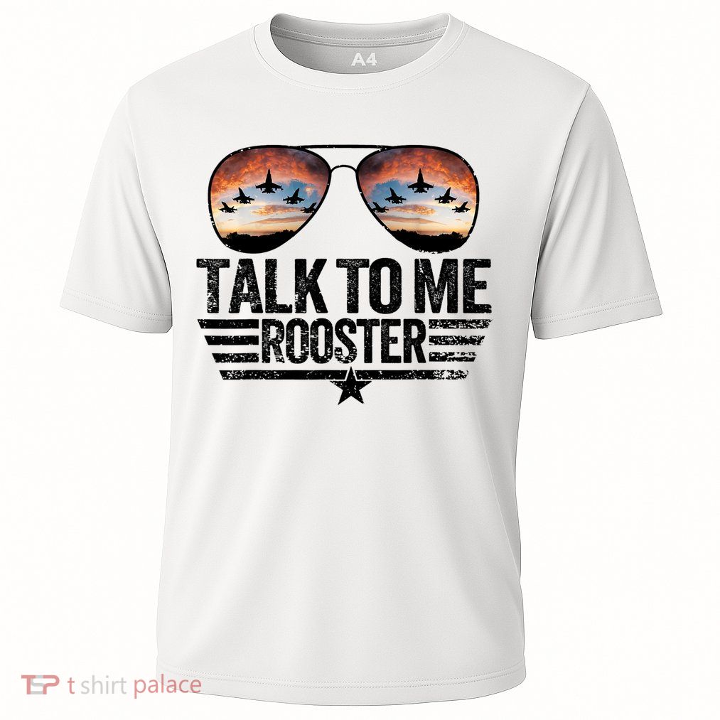 Vintage Talk To Me Rooster Glasses Retro Mens Women Performance Shirt