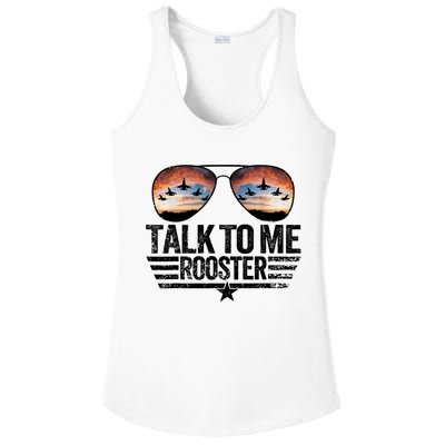 Vintage Talk To Me Rooster Glasses Retro Mens Women Ladies PosiCharge Competitor Racerback Tank