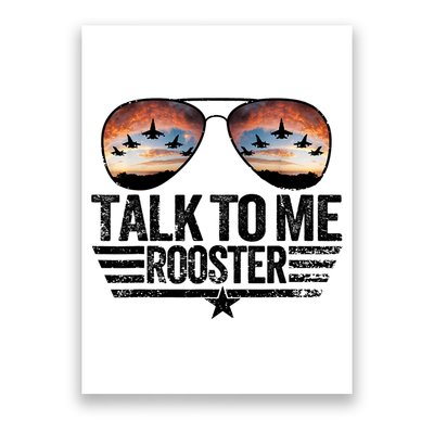 Vintage Talk To Me Rooster Glasses Retro Mens Women Poster
