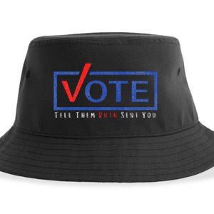 Vote Tell Them Ruth Sent You Political Feminist Distressed Sustainable Bucket Hat