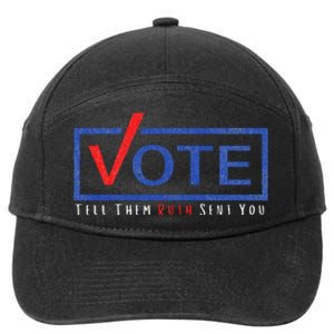 Vote Tell Them Ruth Sent You Political Feminist Distressed 7-Panel Snapback Hat