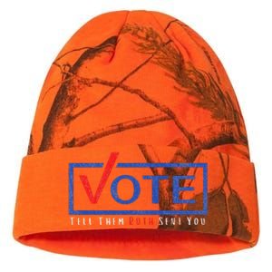 Vote Tell Them Ruth Sent You Political Feminist Distressed Kati Licensed 12" Camo Beanie