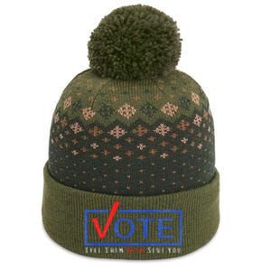 Vote Tell Them Ruth Sent You Political Feminist Distressed The Baniff Cuffed Pom Beanie