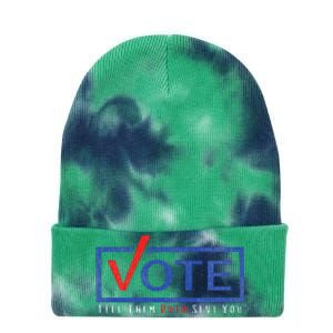 Vote Tell Them Ruth Sent You Political Feminist Distressed Tie Dye 12in Knit Beanie