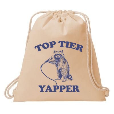 Vintage Top Tier Yapper Meme Retro Cartoon Drawstring Bag