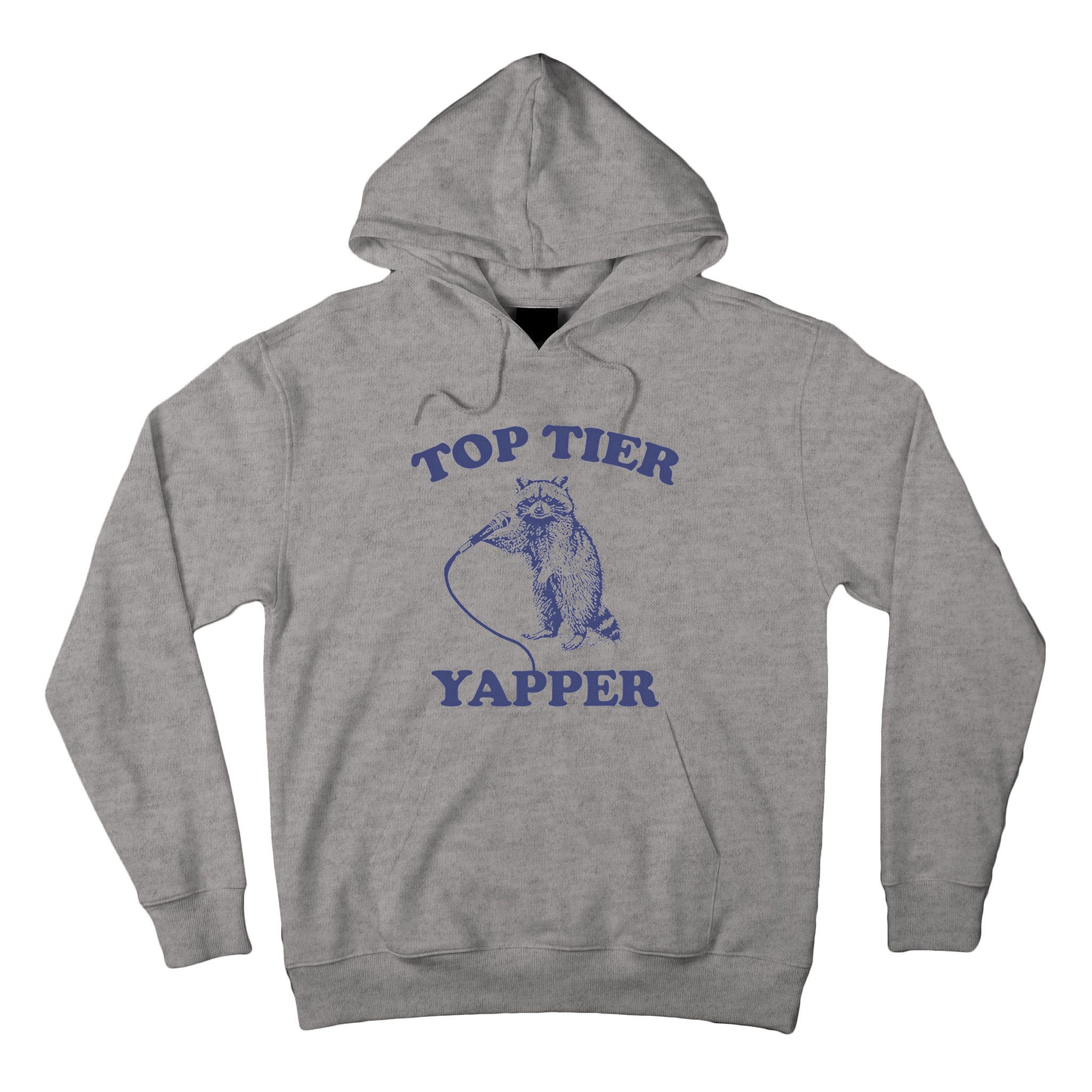 Vintage Top Tier Yapper Meme Retro Cartoon Tall Hoodie