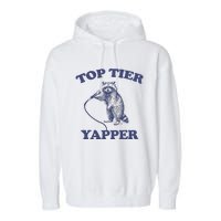 Vintage Top Tier Yapper Meme Retro Cartoon Garment-Dyed Fleece Hoodie