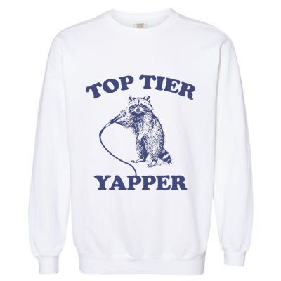 Vintage Top Tier Yapper Meme Retro Cartoon Garment-Dyed Sweatshirt