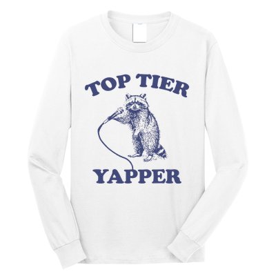 Vintage Top Tier Yapper Meme Retro Cartoon Long Sleeve Shirt