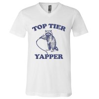 Vintage Top Tier Yapper Meme Retro Cartoon V-Neck T-Shirt