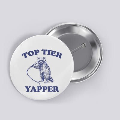Vintage Top Tier Yapper Meme Retro Cartoon Button
