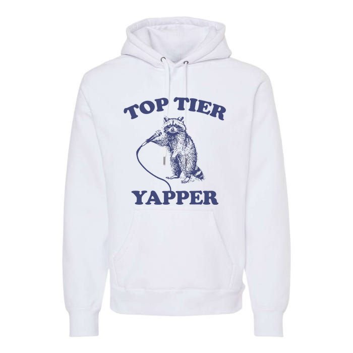 Vintage Top Tier Yapper Meme Retro Cartoon Premium Hoodie