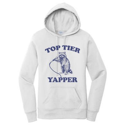 Vintage Top Tier Yapper Meme Retro Cartoon Women's Pullover Hoodie