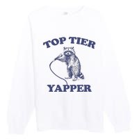 Vintage Top Tier Yapper Meme Retro Cartoon Premium Crewneck Sweatshirt